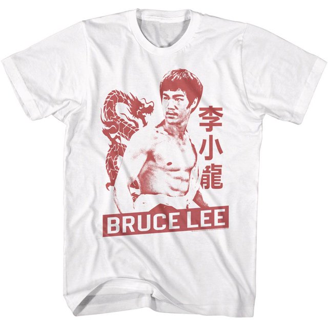 Bruce Lee Shirtless White Adult T-Shirt 6Xl