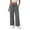 Grey, variant on Nfurl High Waisted Pants for Women Wide Leg Work Casual Trouser Pants with Drawstring Trendy Summer Cute Going Out Pants with Pockets Black,M