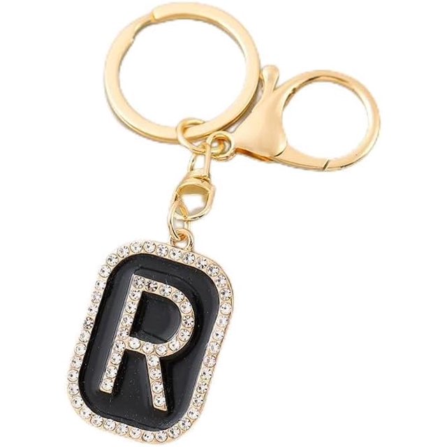 Letter Keychain,26 Letters A-Z Decorative Letter Keychain,Name Keychain for Women Girls Men Teenager Gift