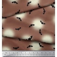 thumbnail image 3 of Soimoi Poly Georgette Fabric Moon & Bat Halloween Decor Fabric Printed Yard 52 Inch Wide, 3 of 3