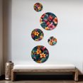 thumbnail image 2 of Designart "Vibrant Multicolor Hibiscus Paradise" Large Metal Wall Art Set - Multi Panel Tropical Metal Art Decor, 2 of 6