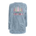 thumbnail image 4 of Qertyioot Chandails à Col Rond de Noël pour Femmes, Hauts Blouse à Manches Longues Chauds à Imprimé Ample avec Poche pour l'Hiver et le Rond, 4 of 4