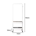 thumbnail image 2 of Support à Vêtements Polyvalent avec Roues, Organisateur de Vêtements Roulant, Petite Garde-Robe sur Roulettes, Portant à Vêtements pour Chambre et Buanderie, 2 of 8