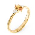 thumbnail image 3 of Birthstone Oval Ring with Shoulder Accents - Citrine (November), 3 of 5