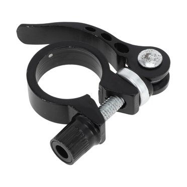 Universal Inner Diameter 25.4mm/1" Bicycle Seat Post Clamp Seatpost Collar Quick Release Aluminum Alloy Black 1Pc