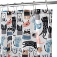 thumbnail image 3 of Moda Cats Fabric Shower Curtain, 3 of 3