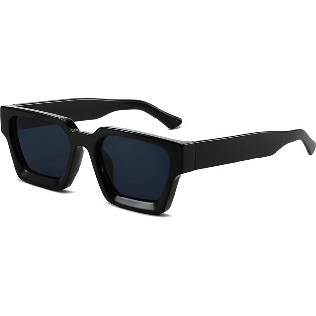 Lunettes de Soleil Carrées pour Femmes et Hommes, Monture Épaisse, Style Designer Simple
