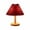 Rouge, variante sur Lampe de Table pour Chambre, Lampe de Chevet à Gradation Infinie avec Abat-Jour en Tissu Couleur Lin en Forme d'Ombelle pour Salon, Bureau, Dortoir, Bois Massif, Ampoule DEL Incluse