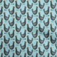 thumbnail image 1 of oneOone Viscose Chiffon Sky Blue Fabric Rooster Cock Craft Projects Decor Fabric Printed By The Yard 42 Inch Wide-YG, 1 of 4