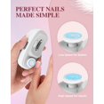 thumbnail image 3 of WJCA 2025 Upgraded Electric Nail Trimmer, 2-Speed Automatic Filer with LED Light & Storage Case, USB Rechargeable for All Ages, White., 3 of 6