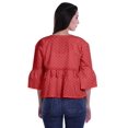 thumbnail image 2 of Moomaya Printed Cotton Summer Wear Top Flared Hem Boho Tops Casual Loose Blouses, 2 of 4