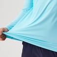thumbnail image 4 of Dagugfen Hauts pour Hommes Chemises de Protection Solaire Manches Longues Col Rond Ajusté Extensible Course Entraînement Chemises Été, 4 of 9