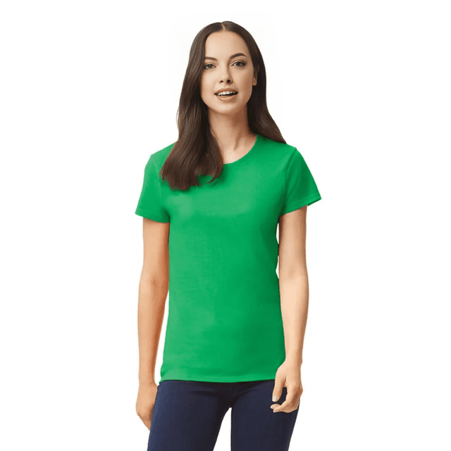 Gildan® T-Shirt à Manches Courtes à Col Ras du Cou pour Femmes en Coton Épais