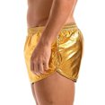 thumbnail image 5 of YUGYXL Mens Cotton Shorts Fashion Shiny Sparkly Rave Outfit Party Shorts with Pockets Yellow XL, 5 of 5