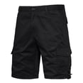 thumbnail image 1 of Styesk Mens Shorts Men's Stretch Cargo Shorts Casual Button Classic Summer Short With Multi Pockets, 1 of 7