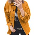 thumbnail image 1 of Women‘s Corduroy Jackets Cardigan Button-down Outwear Blouse Tops Shirt, 1 of 6