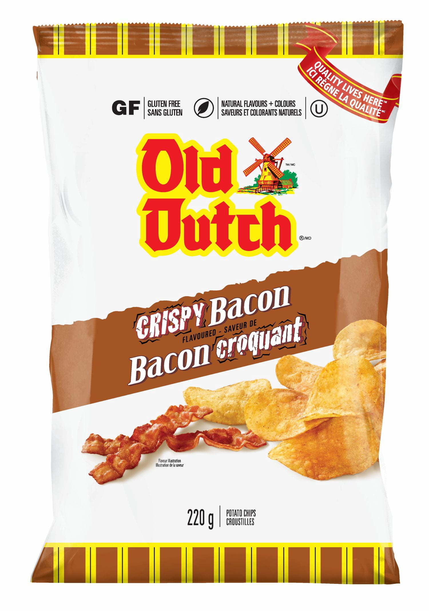 Old Dutch Crispy Bacon Flavoured Potato Chips