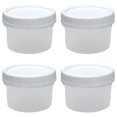 thumbnail image 1 of 4 Pack 4oz Reusable Freezer Storage Containers with Twist Top Lids Airtight, Clear Plastic Food Storage Meal Prep Containers for Leftover Lunch Fruit Salad Snack, Small Soup Container Microwave Safe, 1 of 5