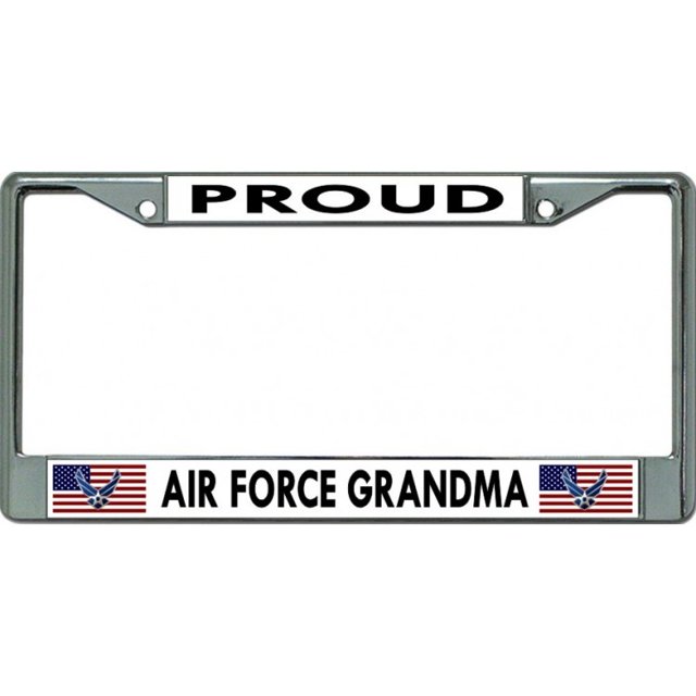 Fier Cadre de Plaque de Grand-Mère de l'Air Force Chrome License