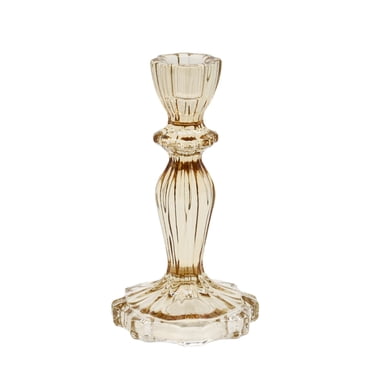 Indoor Christmas Yellow and Gold Candle Holder 6.14", by Holiday Time