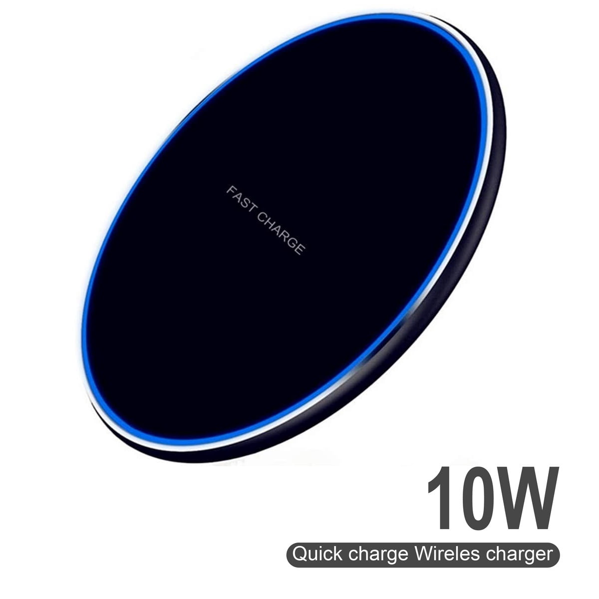 Wireless Charger [2021 Intelligent Chip] Qi-Certified 15W/7.5W Fast Wireless Charging Pad Compatible with All Qi-enabled Android and IOS phones (Black)