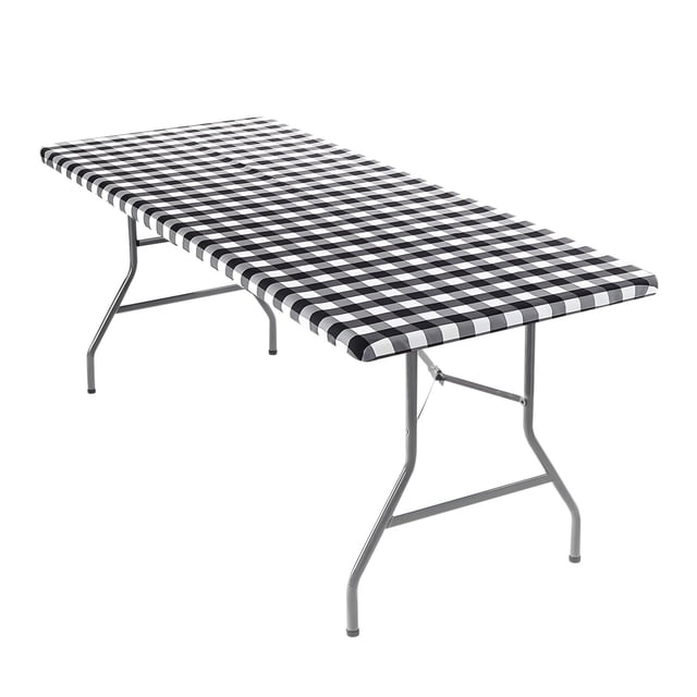 Tables de Pique-Nique pour l'Extérieur Pvc Pratique Housse de Table de Cour Extérieure Nappe de Pique-Nique Imprimée Housse de Table Élastique Housse de Table de Pique-Nique