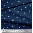 thumbnail image 2 of Soimoi Georgette Viscose Fabric Frog Animal Decor Fabric Printed Yard 42 Inch Wide, 2 of 3
