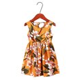 thumbnail image 2 of Kcodviy Filles Tout-Petits Enfants Col Rond Filles Robes de Noël Taille 8 Col Été Sans Manches Robe d'Été avec Robe Décontractée Plage Imprimés Floraux Grandes Filles Robe de Tennis Robe de Fête, 2 of 3