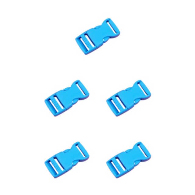 ZheElen 10pieces Easy To Buckle Strap With Multi-Color Clasp Belt Buckles ABS Release Buckle Hook Buckle Versatile Convenient lake blue 5Set