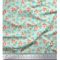 thumbnail image 1 of Soimoi Poly Georgette Fabric Leaves & Flower Floral Printed Fabric 1 Yard 52 Inch Wide, 1 of 3