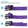 thumbnail image 4 of Unique Bargains Suitcase Belts with Quick Release Buckle Luggage Straps, Purple 2 Pack, 4 of 5