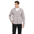 thumbnail image 1 of TOPTIE Cardigan pour Homme Coupe Décontractée Col en V Coton-Beige-P, 1 of 8