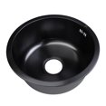 thumbnail image 1 of Undermount Kitchen Sink, Stainless Steel Undermount Kitchen Bar Sink with Strainer, 42cm Outer Diameter Single Bowl Kitchen Sink, Small Kitchen Sink  for Kitchen Bar RV, 1 of 7