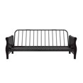 thumbnail image 4 of 8 Inch Full Poly Futon Mattress with Full Size Espresso Wood Arm Futon Frame, Gray, 4 of 9