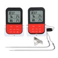 thumbnail image 1 of Digital Meat Thermometer with 2 Temperature Probes, Food Thermometer with Colored LCD for Kitchen Silver Curved Needle, 1 of 6