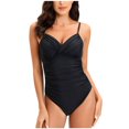 thumbnail image 1 of Maillots de Bain une Pièce pour Femmes Monokini Torsadé Contrôle du Ventre, 1 of 8