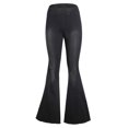 thumbnail image 4 of Women's Multicolor/Black/Sky Blue Distressed Bell Bottom Denim Pants, 4 of 10