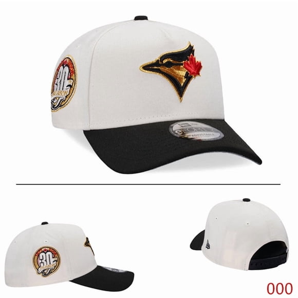 Blue Jays de Toronto Casquette Blanc-Noir - Casquette de Baseball Unisexe Ajustable au Design Emblématique d'Oiseau Bleu et Écusson, Casquette Incurvée en Coton d'Équipe de Football, Casquette Hip-Hop Tendance, Casquette de Sport Casquette Ajustable