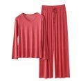 thumbnail image 2 of Weiqiqre Ensembles de Pyjama pour Femmes Pyjamas Rafraîchissants Ensembles Assortis d'Été Manches Courtes Ensemble de Détente Femmes, 2 of 3
