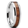 thumbnail image 5 of Tungsten Carbide Wedding Band Ring, Real Koa Wood Inlay Men's 6mm 6, 5 of 5