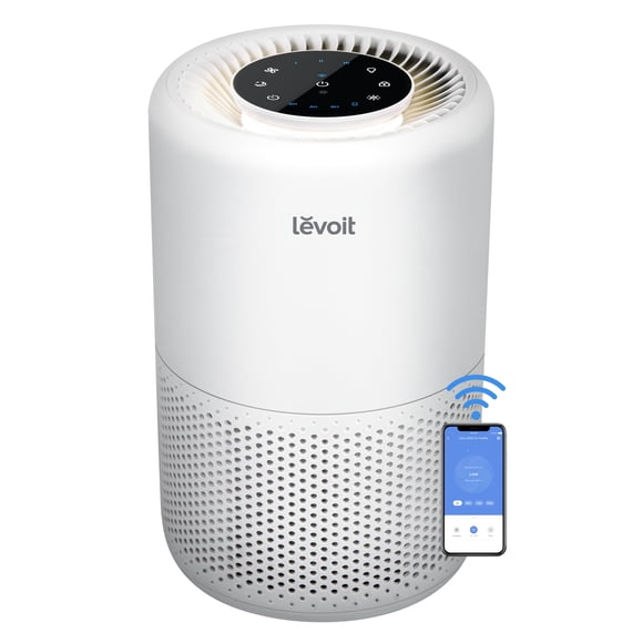 LEVOIT Purificateur d'Air pour la Maison, Wi-Fi Intelligent et Contrôle Alexa, Filtre HEPA H13 Véritable pour Allergies, Animaux de Compagnie, Fumée, Poussière,