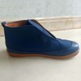 thumbnail image 3 of Women's Comfortable Booties Solid Color Leather Flat Heel Boots Retro Shoes, 3 of 6
