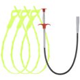 thumbnail image 1 of Unique Bargains Outil pour Enlever les Obstructions sur Drain 0,6 m, Déboucheur en Acier Inoxydable et 3 Pcs de Déboucheur en PP Vert, 1 of 4