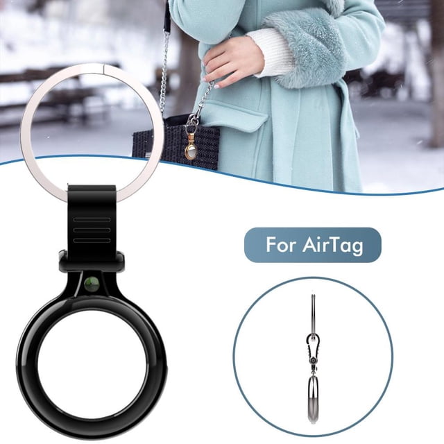 Étui en Métal avec Porte-Clés Résistant aux Rayures Étui Protecteur Portable Compatible avec AirTags Traqueur Bluetooth Housse de Protection