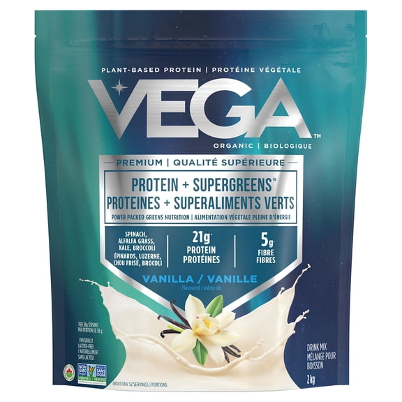 Vega Poudre de Protéines et de Verdures à la Vanille Biologique