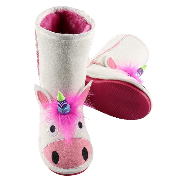 Lazy One Animal Slipper Boots for Kids, Cozy Children's Slippers (Unicorn, Small)
