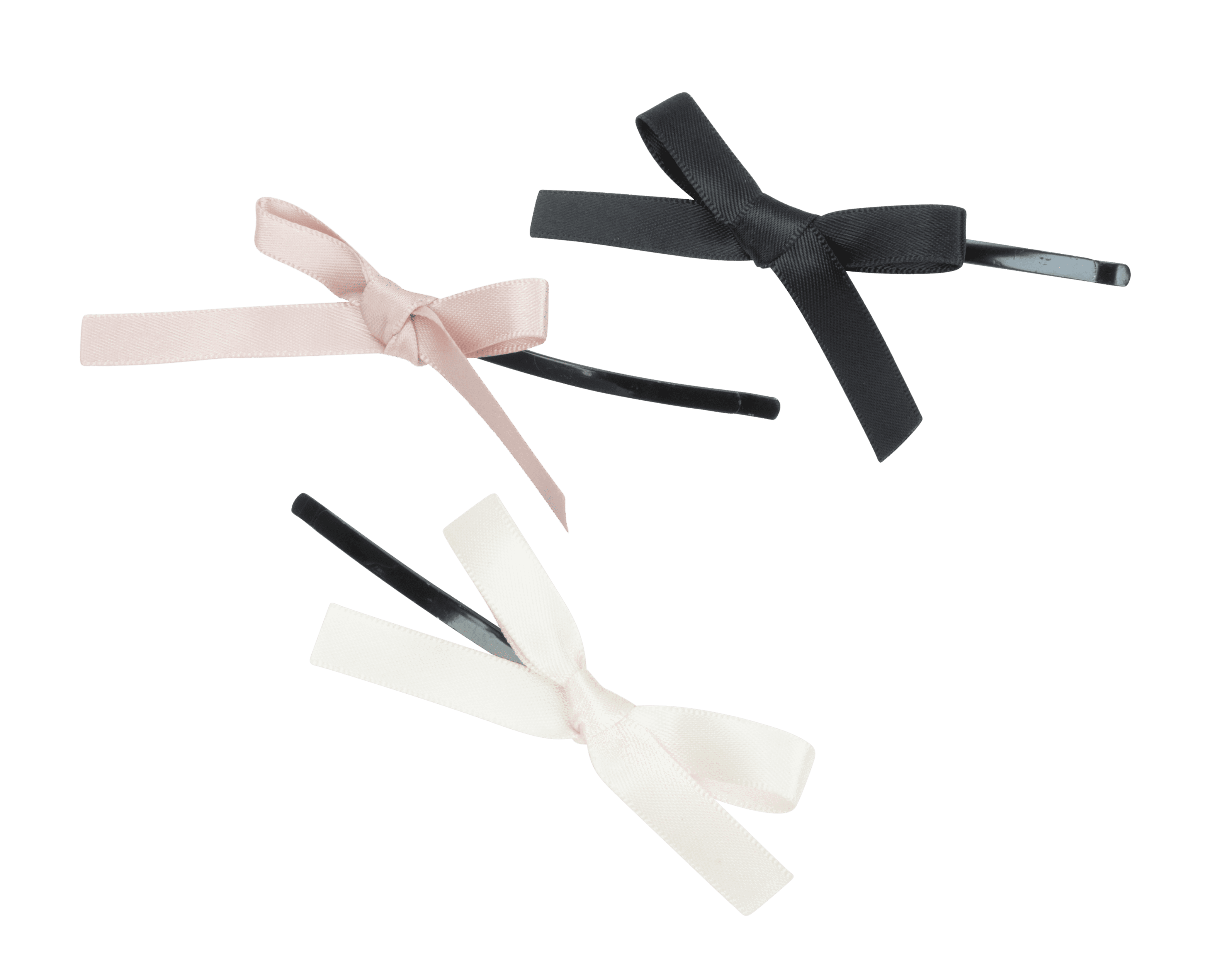 Goody SlideProof Mini Bow Épingles à cheveux, couleurs noires et neutres, pack de 8