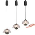 thumbnail image 1 of FSLiving Adjustable Height Track Pendnat Light H-Type Retractable Lift Track Pendnat Light with Hand-Sweep Control 10W Stepless Dimming Indoor Island Light Adjustable Wire Lamp,Gray - 3 Pack, 1 of 9