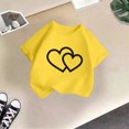 thumbnail image 5 of LUOGENLI T-Shirt pour Filles Enfant Filles Mignon Graphique Col Rond Manche Courte Tee Été Décontracté T-Shirt Chemises pour Filles Travail Grande Taille Jaune 7-8 Ans, 5 of 5