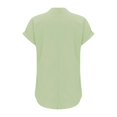 thumbnail image 5 of T-Shirts Femmes Plus Mode Décontractée Col en V Boutonné Manches Courtes avec Poches - Hontri, 5 of 5